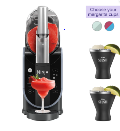 Ninja SLUSHi Frozen Drink Maker with 2-Pack Margarita Cups