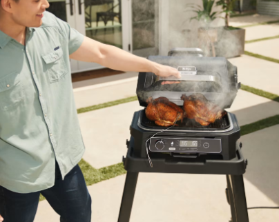 Ninja Woodfire Pro XL Electric BBQ Grill & Smoker with Stand & Cover